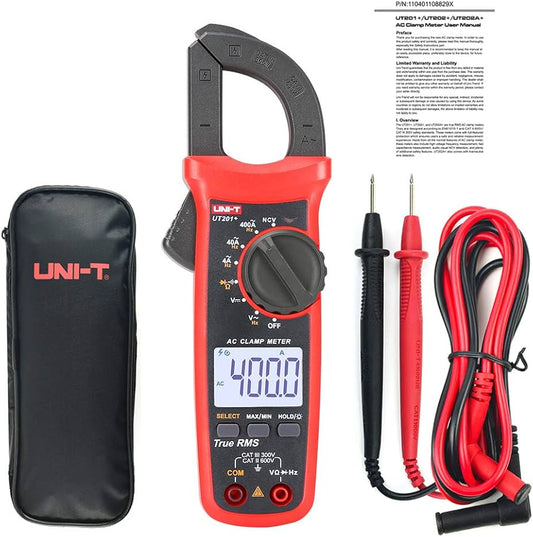 UNI-T UT201+ Digital Clamp Meter 4000 Counts Multimeter auto Range True RMS clamp Meter DC Current Meter